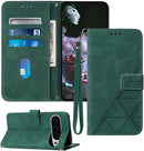 Pixel 9 Pro Wallet Card Holder Leather Folio Flip Case