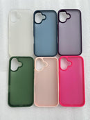 iPhone 16 Pro Case Matte Military Grade Drop Protection Frosted Translucent Black