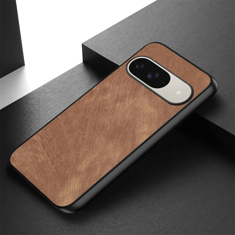 Case for Google Pixel 10 Pro XL, Ultra-Thin Hard PC Protective Cover, Scratch Resistant Anti-Fingerprint Skin Friendly Leather Slim Case for Google Pixel 10 Pro XL TP-Brown