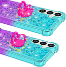 Samsung Galaxy S25 Plus Glitter Kickstand Gradient Quicksand Cover