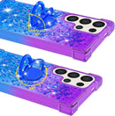 Samsung Galaxy S25 Plus Glitter Kickstand Gradient Quicksand Cover