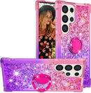 Samsung Galaxy S25 Plus Glitter Kickstand Gradient Quicksand Cover