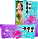 Samsung Galaxy S25 Plus Glitter Kickstand Gradient Quicksand Cover