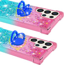 Samsung Galaxy S25 Plus Glitter Kickstand Gradient Quicksand Cover
