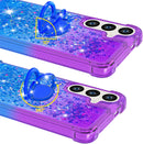 Samsung Galaxy S25 Plus Glitter Kickstand Gradient Quicksand Cover