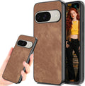 Case for Google Pixel 10 Pro XL, Ultra-Thin Hard PC Protective Cover, Scratch Resistant Anti-Fingerprint Skin Friendly Leather Slim Case for Google Pixel 10 Pro XL TP-Brown