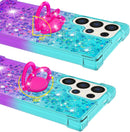 Samsung Galaxy S25 Plus Glitter Kickstand Gradient Quicksand Cover