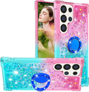 Samsung Galaxy S25 Plus Glitter Kickstand Gradient Quicksand Cover