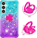 Samsung Galaxy S25 Plus Glitter Kickstand Gradient Quicksand Cover