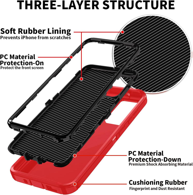 Samsung Galaxy S25 Plus/S24 Plus Shockproof 3 - Layer Protection Cover - Gorilla Cases