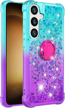 Samsung Galaxy S25 Plus Glitter Kickstand Gradient Quicksand Cover
