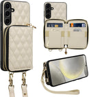 iPhone 15 Plus 6.7'' Wallet Case Crossbody Zipper Purse RFID Blocking Card Holders