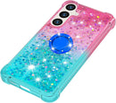 Samsung Galaxy S25 Plus Glitter Kickstand Gradient Quicksand Cover