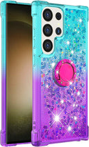 Samsung Galaxy S25 Plus Glitter Kickstand Gradient Quicksand Cover