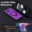 Google Pixel 9 Pro XL Case Build - in Ring Stand Shockproof Anti - Slip Protective Phone Case Black