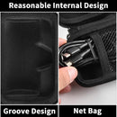 Mini portable charger storage case with zipper and carabiner clip