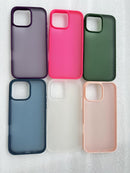 iPhone 16 Pro Case Matte Military Grade Drop Protection Frosted Translucent Black