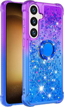 Samsung Galaxy S25 Plus Glitter Kickstand Gradient Quicksand Cover