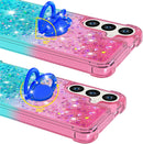 Samsung Galaxy S25 Plus Glitter Kickstand Gradient Quicksand Cover