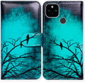 Google Pixel 5 Colorful Universe Sky Leather Flip Phone Case Wallet Cover