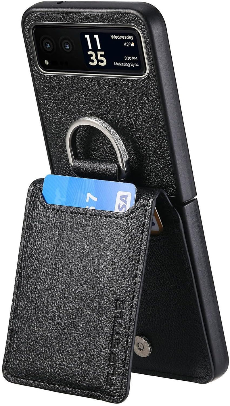 Motorola Razr+ 2023 Case Wallet with Card Holder Luxury PU Leather Protective Phone Case - Gorilla Cases