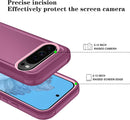 Qinmay Phone Case for Google Pixel 10 Pro XL Case with HD Screen Protector, Heavy Duty Shockproof & Dropproof 3-Layer Cover Phone Case (WineRedPink, for Pixel 10 Pro XL)