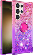 Samsung Galaxy S25 Plus Glitter Kickstand Gradient Quicksand Cover