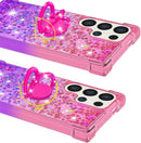 Samsung Galaxy S25 Plus Glitter Kickstand Gradient Quicksand Cover