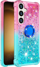 Samsung Galaxy S25 Plus Glitter Kickstand Gradient Quicksand Cover