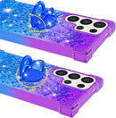 Samsung Galaxy S25 Plus Glitter Kickstand Gradient Quicksand Cover