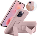 Case for iPhone 16 with Vertical Kickstand + Flexible Soft Liquid Silicone Protective Cover