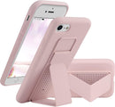 Case for iPhone 16 with Vertical Kickstand + Flexible Soft Liquid Silicone Protective Cover
