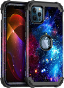 iPhone 16 Pro Case Glow Dark Three Layer Heavy Duty Shockproof Protection Hard Plastic Bumper+Soft Silicone Case