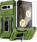 Google Pixel 9 Case Pro Case Protector Belt Clip Holster Body Cover with Kickstand Black