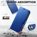 iPhone 16 Leather Magnetic Closure Protective Flip Cover Compatible Black