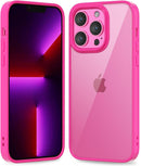 iPhone 16 Pro Transparent Hybrid Hard Shell Plastic & Soft Silicone Rubber Bumper