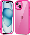 iPhone 16 Pro Transparent Hybrid Hard Shell Plastic & Soft Silicone Rubber Bumper