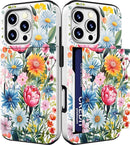 iPhone 16 Pro Case Cute Card Holder Slim Cases Paws Dog Craws