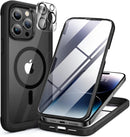 iPhone 16 Pro Case Full - Body Phone Built - in Glass Screen Protector Military