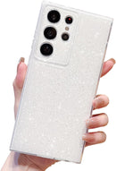 Samsung Galaxy S25 Ultra Bling Glitter Case – Thin Slim Shockproof Soft TPU Protective Cover with Sparkly Design for Girls
