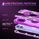 iPhone 16 Pro Case Glow Dark Three Layer Heavy Duty Shockproof Protection Hard Plastic Bumper+Soft Silicone Case