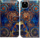 Google Pixel 5 Colorful Universe Sky Leather Flip Phone Case Wallet Cover