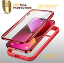 iPhone 16 Case, Full Body Rugged Case Touch Sensitive Anti - Scratch Screen Protector Pink