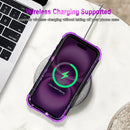 iPhone 16 Pro Case Glow Dark Three Layer Heavy Duty Shockproof Protection Hard Plastic Bumper+Soft Silicone Case