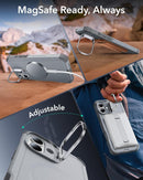 iPhone 16 Case Stand, 23FT Military Grade Drop Protection Heavy Duty Magnetic Phone Case Black