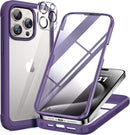 iPhone 16 Pro Case Full - Body Phone Built - in Glass Screen Protector Military