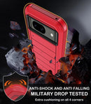 Google Pixel 9 Case Pro Case Protector Belt Clip Holster Body Cover with Kickstand Black