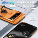 Google Pixel 8 Pro Case 2 Tempered Glass Screen Shockproof Protective Phone Cover Orange