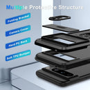 Google Pixel 8 Pro Case 2 Tempered Glass Screen Shockproof Protective Phone Cover Orange