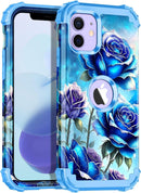 iPhone 16 Pro Case Glow Dark Three Layer Heavy Duty Shockproof Protection Hard Plastic Bumper+Soft Silicone Case